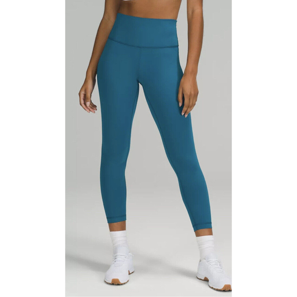 lululemon athletica Pants - Lululemon Wunder Train High-Rise Pant 25” Capri Blue Women’s Sz 18 NWT